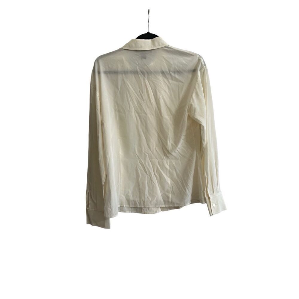 St Johns Womens Cream Pleated Button Up Blouse Size 6 - Picture 2 of 10